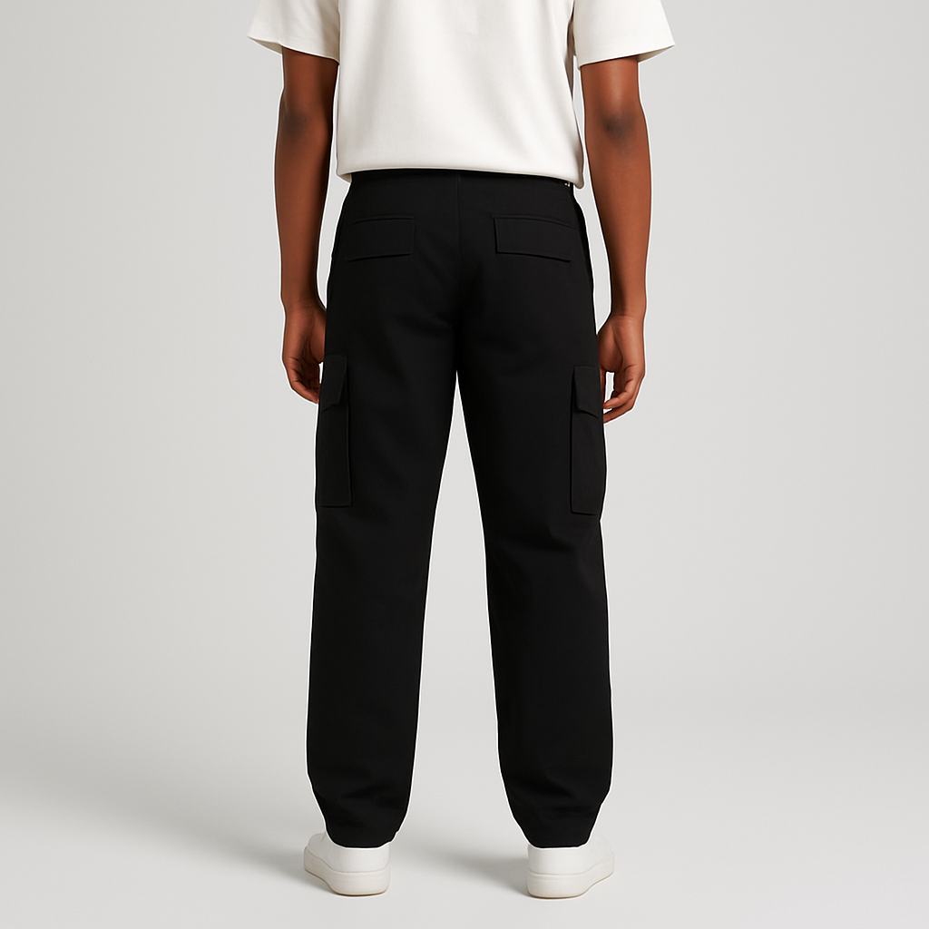 Pantaloni Cargo Essentials Neri – Vento Urbano