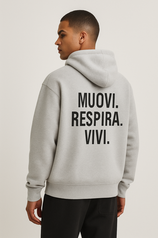 Hoodie Move Essentials Grigio – Vento Urbano