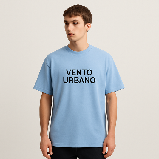 T-shirt Vento Urbano Logo - Azzurro