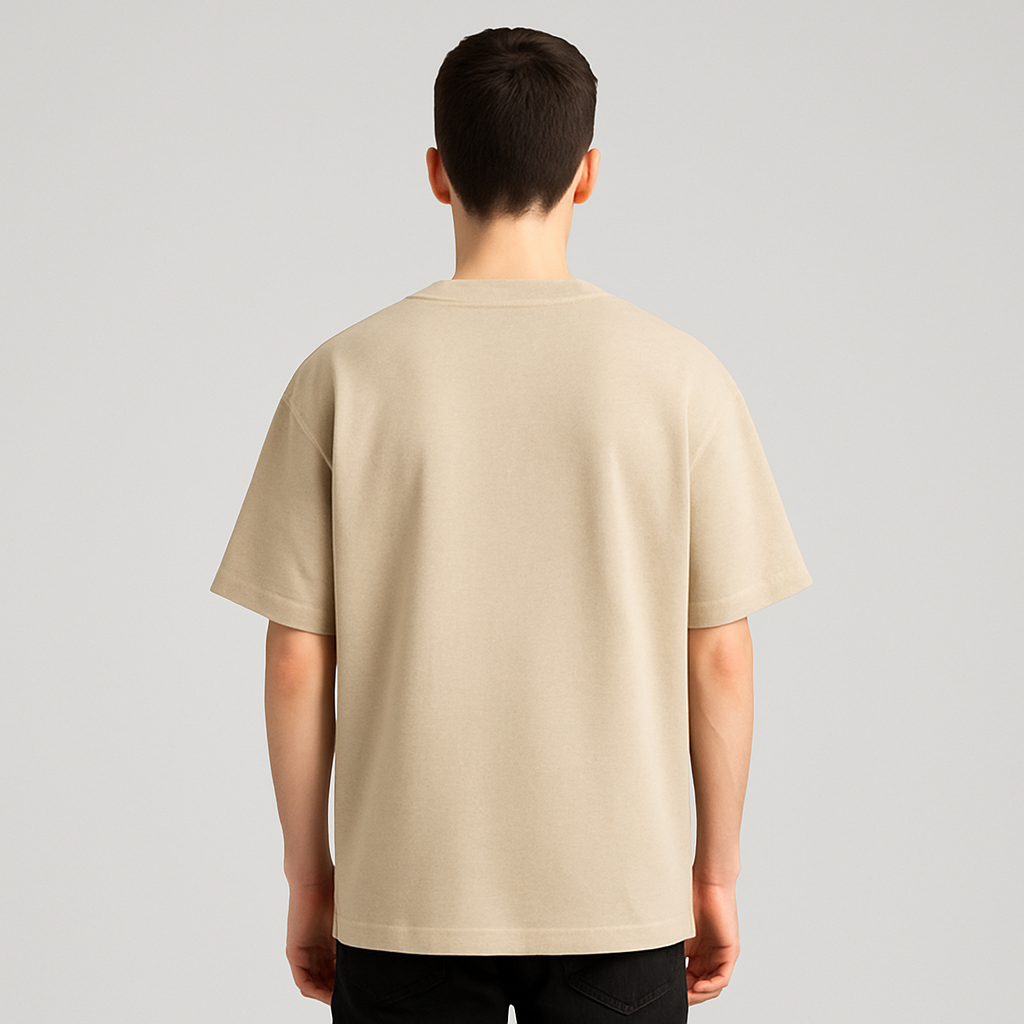 T-shirt Vento Urbano Logo Small - Beige Sabbia