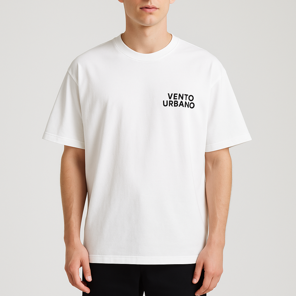 T-shirt Vento Urbano "Strada Libera" - Bianco