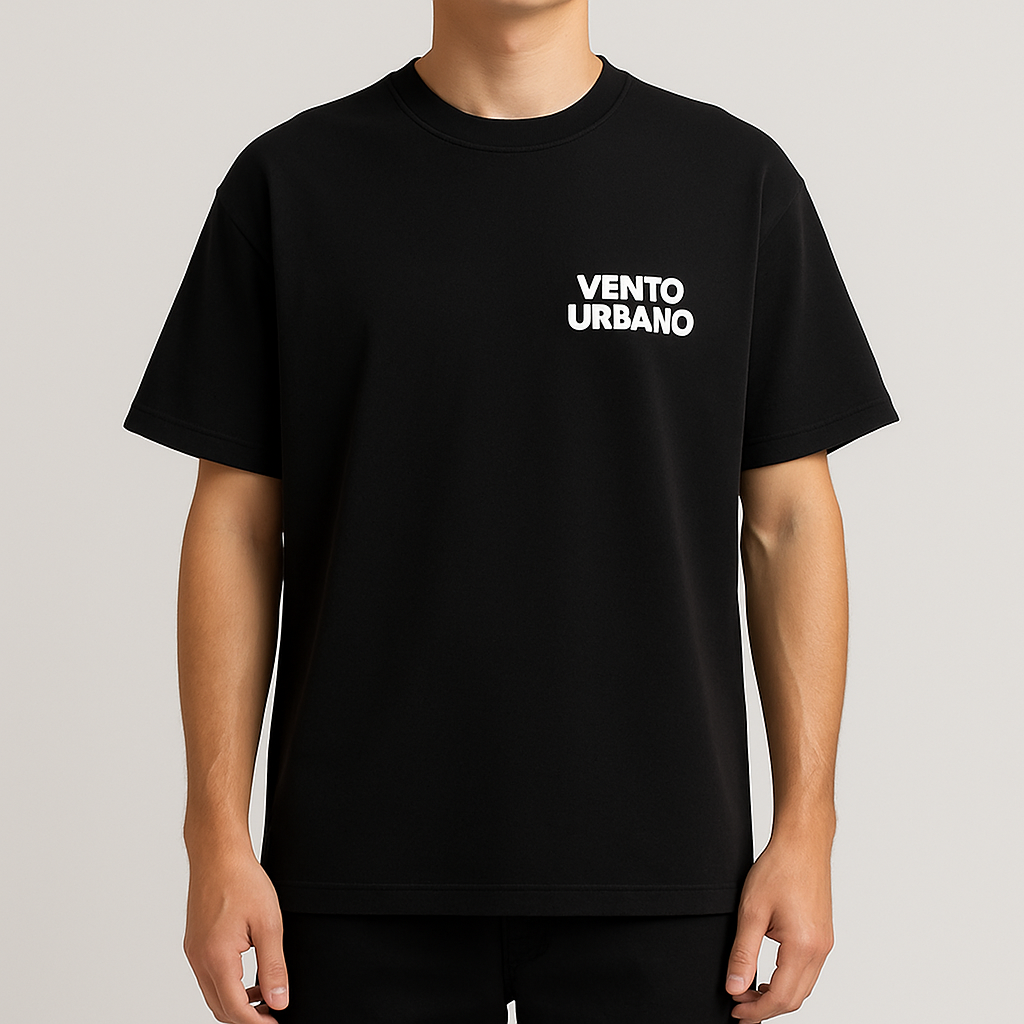 T-shirt Vento Urbano Logo Small - Nero Notte